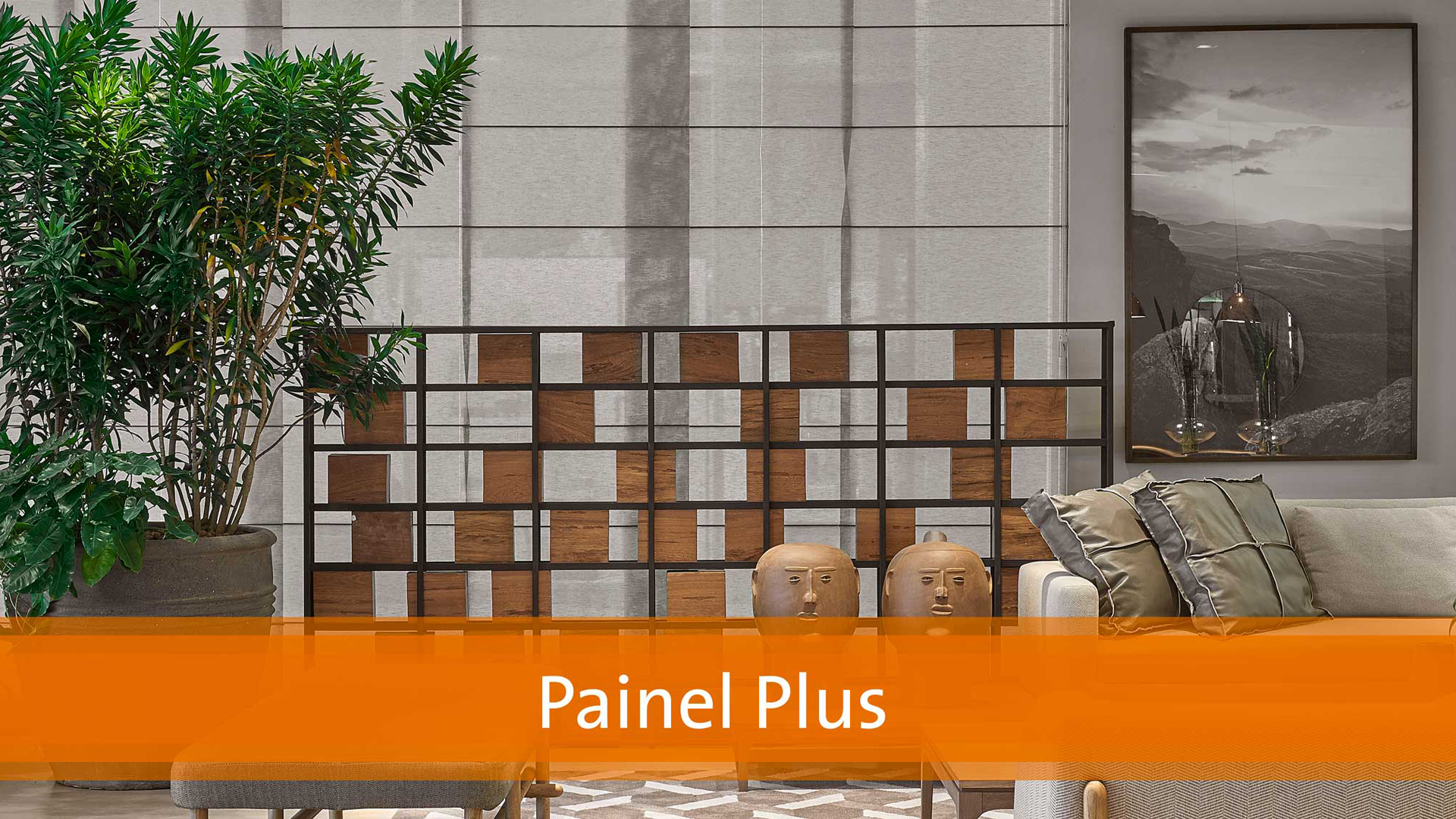 Cortinas em camadas com efeito de luz filtrada