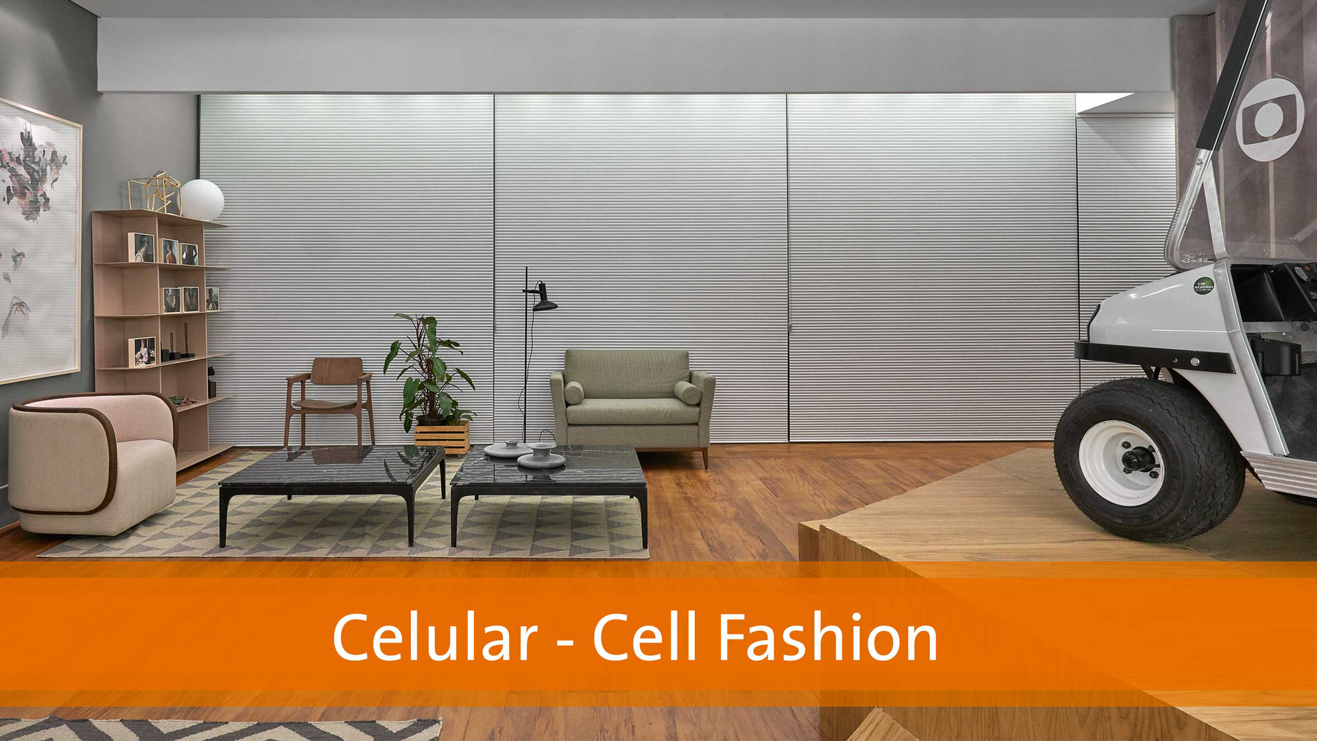 Cortinas em tecido em ambiente social